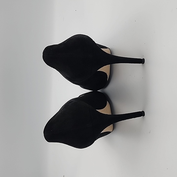 M. GEMI Black Suede Stiletto Heeled Pump with Pointed-toe, size 40½ - Picture 4 of 8